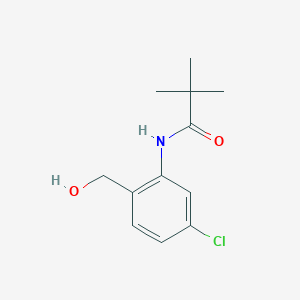 molecular formula C12H16ClNO2 B8759414 N-(5-Chloro-2-(hydroxymethyl)phenyl)pivalamide 