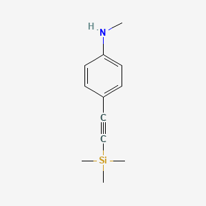 molecular formula C12H17NSi B8759419 N-Methyl-4-[(trimethylsilyl)ethynyl]aniline 