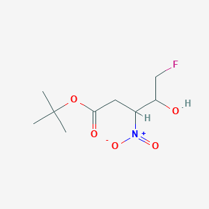 molecular formula C9H16FNO5 B8759479 t-Butyl 5-fluoro-4-hydroxy-3-nitropentanoate CAS No. 161401-78-1