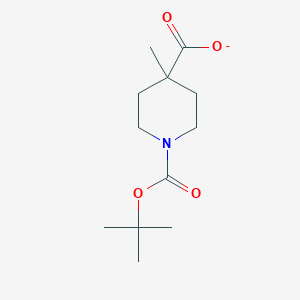 molecular formula C12H20NO4- B8759490 1,4-Piperidinedicarboxylic acid, 4-methyl-, 1-(1,1-dimethylethyl) ester 