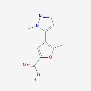 5-methyl-4-(1-methyl-1H-pyrazol-5-yl)-2-furancarboxylic acid