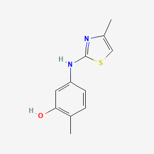 molecular formula C11H12N2OS B8759523 2-Methyl-5-[(4-methyl-1,3-thiazol-2-yl)amino]phenol CAS No. 933045-63-7