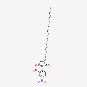 molecular formula C28H44N2O5 B8759543 1-(2-Hydroxy-4-nitrophenyl)-3-octadecylpyrrolidine-2,5-dione CAS No. 63966-94-9