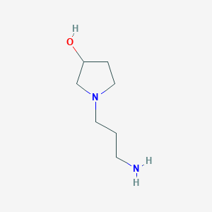 molecular formula C7H16N2O B8759549 1-(3-Aminopropyl)pyrrolidin-3-ol 