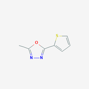 molecular formula C7H6N2OS B8759714 2-Methyl-5-(thiophen-2-YL)-1,3,4-oxadiazole CAS No. 209592-81-4