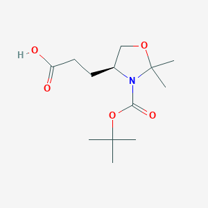 molecular formula C13H23NO5 B8759741 (S)-3-Boc-2,2-dimethyloxazolidine-4-propanoic Acid 