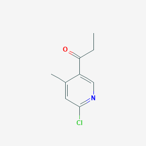 molecular formula C9H10ClNO B8759745 1-(6-Chloro-4-methylpyridin-3-yl)propan-1-one 