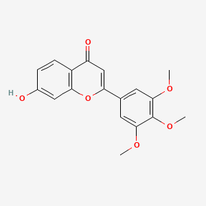 molecular formula C18H16O6 B8759764 7-Hydroxy-2-(3,4,5-trimethoxyphenyl)-4H-chromen-4-one CAS No. 66922-84-7