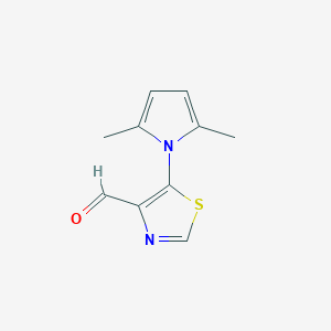 molecular formula C10H10N2OS B8759775 5-(2,5-Dimethyl-1H-pyrrol-1-YL)thiazole-4-carbaldehyde 
