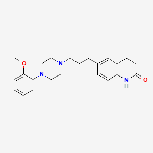 molecular formula C23H29N3O2 B8759791 2(1H)-Quinolinone, 3,4-dihydro-6-(3-(4-(2-methoxyphenyl)-1-piperazinyl)propyl)- CAS No. 80834-64-6