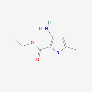 molecular formula C9H14N2O2 B8759815 Ethyl 3-amino-1,5-dimethyl-1H-pyrrole-2-carboxylate 