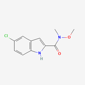 molecular formula C11H11ClN2O2 B8759820 5-chloro-N-methoxy-N-methyl-1H-indole-2-carboxamide 