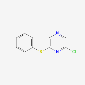 molecular formula C10H7ClN2S B8759913 2-Chloro-6-(phenylsulfanyl)pyrazine CAS No. 61655-71-8