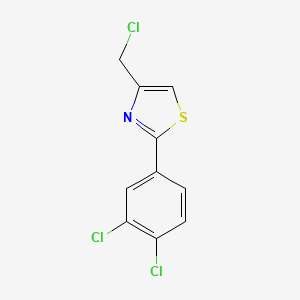 molecular formula C10H6Cl3NS B8759976 4-(Chloromethyl)-2-(3,4-dichlorophenyl)-1,3-thiazole CAS No. 89873-42-7