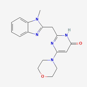 molecular formula C17H19N5O2 B8760016 2-[(1-Methyl-1h-Benzimidazol-2-Yl)methyl]-6-Morpholin-4-Ylpyrimidin-4(3h)-One 