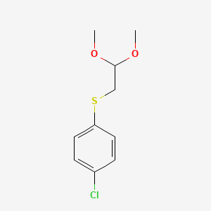 molecular formula C10H13ClO2S B8760053 (4-Chlorophenyl)(2,2-dimethoxyethyl)sulfane 