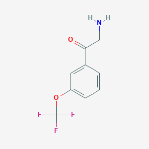 molecular formula C9H8F3NO2 B8760081 2-Amino-1-(3-(trifluoromethoxy)phenyl)ethanone 