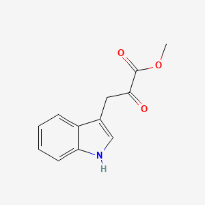 molecular formula C12H11NO3 B8760085 Methyl 3-(1H-indol-3-yl)-2-oxopropanoate CAS No. 7417-64-3