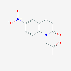 molecular formula C12H12N2O4 B8760089 6-nitro-1-(2-oxopropyl)-3,4-dihydroquinolin-2(1H)-one 