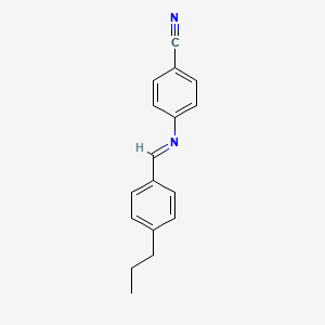 molecular formula C17H16N2 B8760097 Benzonitrile, 4-[[(4-propylphenyl)methylene]amino]- CAS No. 38690-79-8