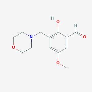 molecular formula C13H17NO4 B8760124 2-Hydroxy-5-methoxy-3-(4-morpholinylmethyl)benzaldehyde CAS No. 834884-98-9