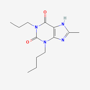 1-Propyl-3-butyl-8-methylxanthine