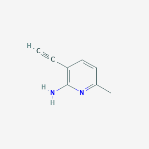 molecular formula C8H8N2 B8760154 3-Ethynyl-6-methylpyridin-2-amine CAS No. 936344-73-9