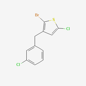 2-Bromo-5-chloro-3-(3-chlorobenzyl)thiophene