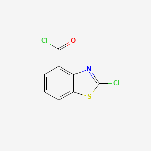 molecular formula C8H3Cl2NOS B8760208 2-Chloro-1,3-benzothiazole-4-carbonyl chloride CAS No. 37525-58-9