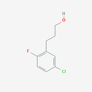 molecular formula C9H10ClFO B8760211 3-(5-Chloro-2-fluorophenyl)propan-1-ol CAS No. 135832-53-0