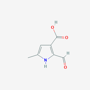 molecular formula C7H7NO3 B8760216 2-formyl-5-methyl-1H-pyrrole-3-carboxylic acid 