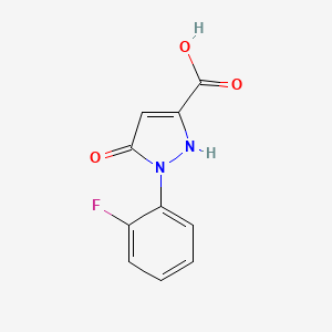 molecular formula C10H7FN2O3 B8760223 1-(2-fluorophenyl)-5-hydroxy-1H-pyrazole-3-carboxylic acid 