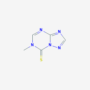 molecular formula C5H5N5S B8760240 6-Methyl[1,2,4]triazolo[1,5-a][1,3,5]triazine-7(6h)-thione CAS No. 35101-92-9