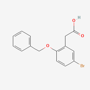 molecular formula C15H13BrO3 B8760265 2-Benzyloxy-5-bromophenylacetic acid 