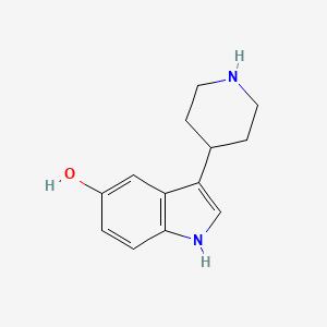 molecular formula C13H16N2O B8760294 3-(4-piperidinyl)-1H-indol-5-ol CAS No. 62555-50-4