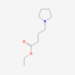 molecular formula C10H19NO2 B8760299 1-Pyrrolidinebutanoic acid, ethyl ester CAS No. 22041-25-4