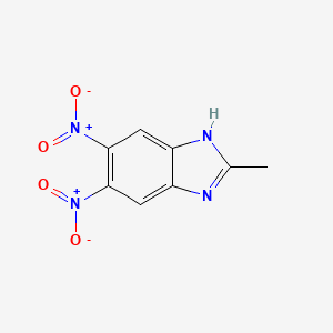 molecular formula C8H6N4O4 B8760320 2-methyl-5,6-dinitro-1H-benzimidazole 