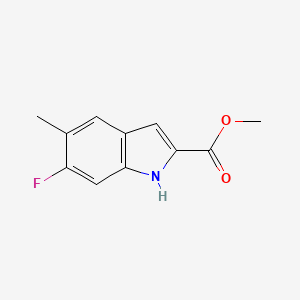 molecular formula C11H10FNO2 B8760331 methyl 6-fluoro-5-methyl-1H-indole-2-carboxylate 
