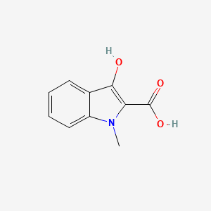 molecular formula C10H9NO3 B8760342 3-Hydroxy-1-methyl-1H-indole-2-carboxylic acid CAS No. 85949-82-2