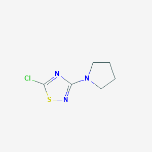 molecular formula C6H8ClN3S B8760357 5-Chloro-3-(pyrrolidin-1-yl)-1,2,4-thiadiazole 