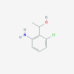 molecular formula C8H10ClNO B8760392 1-(2-Amino-6-chlorophenyl)ethan-1-ol 