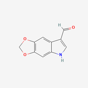 molecular formula C10H7NO3 B8760413 5h-[1,3]Dioxolo[4,5-f]indole-7-carbaldehyde 