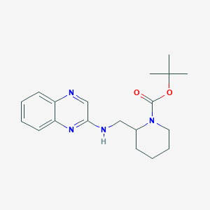 molecular formula C19H26N4O2 B8760437 tert-Butyl 2-((quinoxalin-2-ylamino)methyl)piperidine-1-carboxylate 