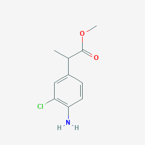 molecular formula C10H12ClNO2 B8760464 Methyl alpha-(3-chloro-4-aminophenyl)propionate 