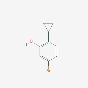 molecular formula C9H9BrO B8760482 5-Bromo-2-cyclopropylphenol 