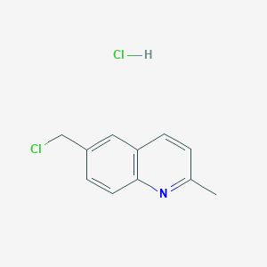 molecular formula C11H11Cl2N B8760487 6-(Chloromethyl)-2-methylquinoline hydrochloride 