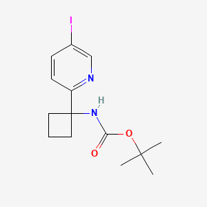 molecular formula C14H19IN2O2 B8760491 Tert-butyl (1-(5-iodopyridin-2-YL)cyclobutyl)carbamate 