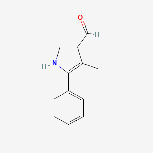 molecular formula C12H11NO B8760498 4-Methyl-5-phenyl-1H-pyrrole-3-carbaldehyde CAS No. 481053-70-7