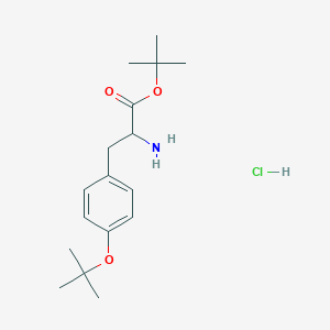molecular formula C17H28ClNO3 B8760512 2-Amino-3-(4-tert-butoxy-phenyl)-propionic acid tert-butyl ester hydrochloride 