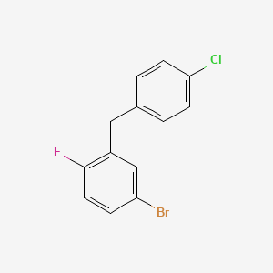 molecular formula C13H9BrClF B8760544 4-Bromo-2-(4-chlorobenzyl)-1-fluorobenzene 